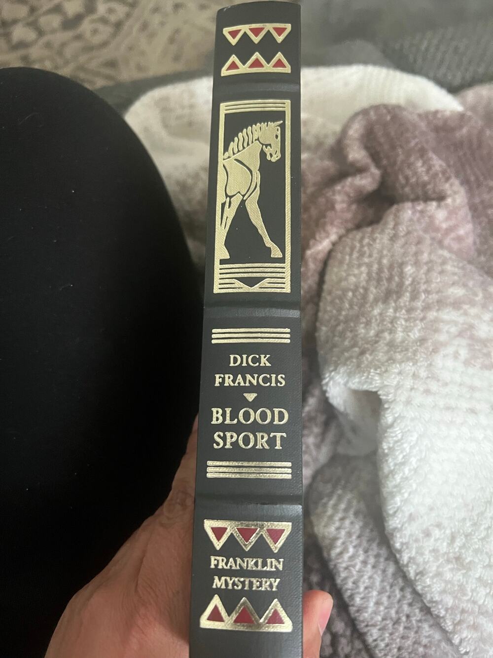 Franklin Library Mystery: Blood Sport by Dick Francis Hardcover/Gilt